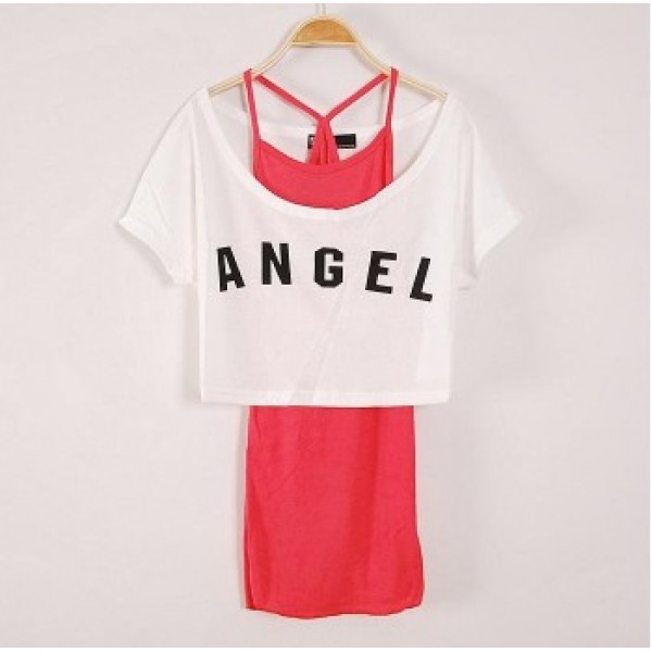 Two Piece Short body T-shirt