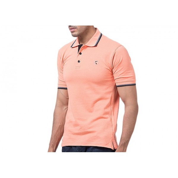 Peach Cotton Polo Shirt Imported Buyon.pk