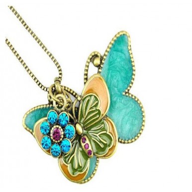 Flying Butterfly Long Necklace Pendant For Her