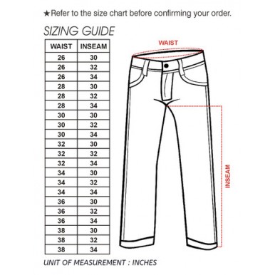 mango man pants size chart