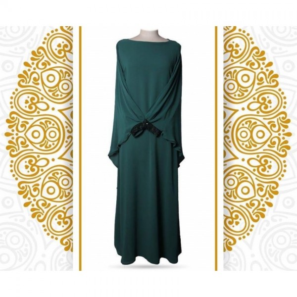 Beautiful Green Color Butterfly Abaya