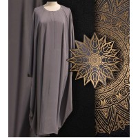 Grey Jilbabi maxi plintess Abaya