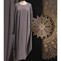 Grey Jilbabi maxi plintess Abaya
