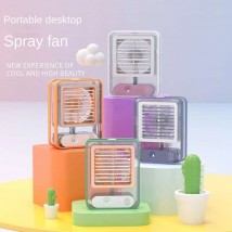 Mini Table Fan - USB Charging Creative Desktop transparent Light Air Conditioning Gift Mini Fan