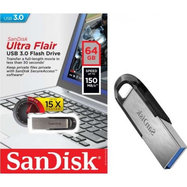 Peninsula Revival See through Buy 64GB 3.0 Ultra Flair USB Flash Drive - Silver and Black online in  Pakistan | Buyon.pk