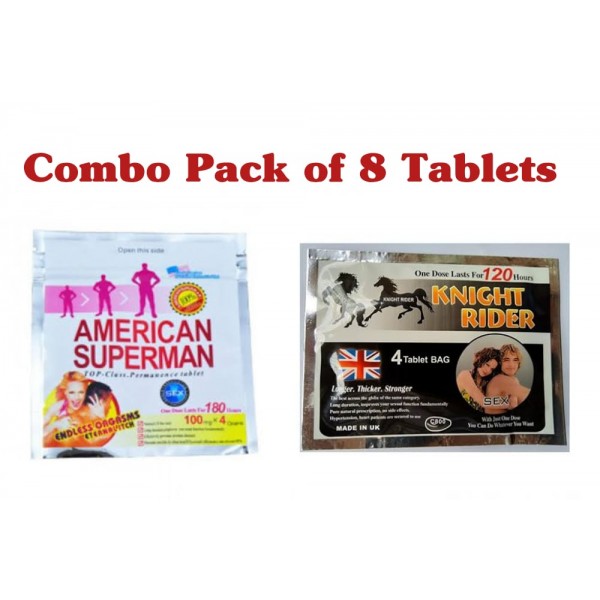 Combo Pack of 8 Timing Delay Tablets For Men Imported