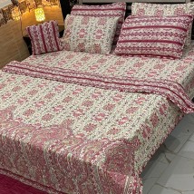 Premium 7-Piece Cotton Comforter Set for King Size Bed 
