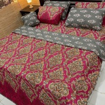 Premium 7-Piece Cotton Comforter Set for King Size Bed
