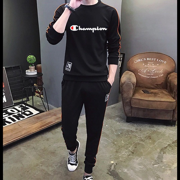 Buy Black Color Fashion Champ TShirt and Trouser for Him online in ...