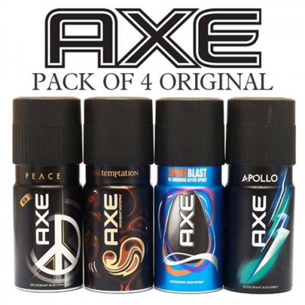 Pack Of 4 Original Axe Deodorant Body Spray