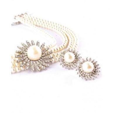 Pearl Jewellery Set Silver