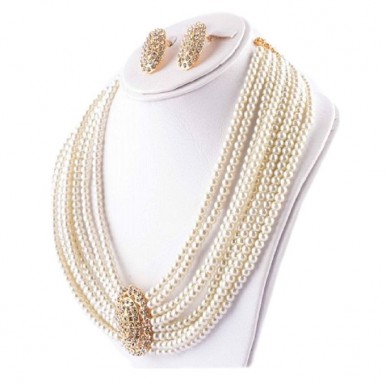 Pearl Jewellery Set Golden
