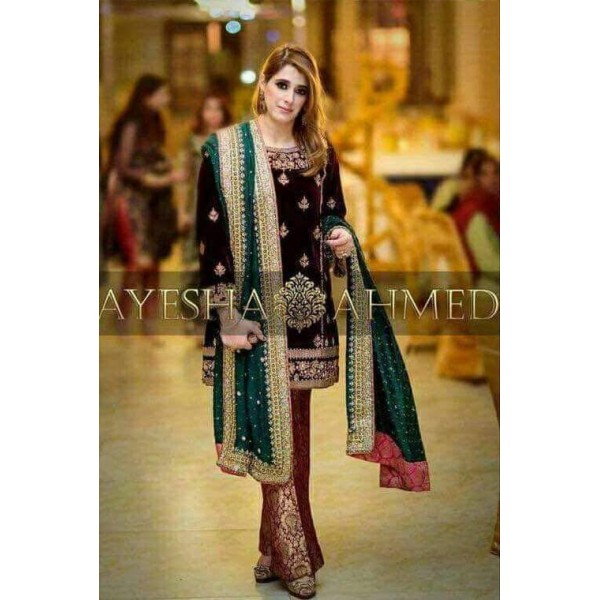 pakistani velvet dresses