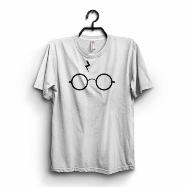White Harry Potter Graphics Cotton T shirt For Him