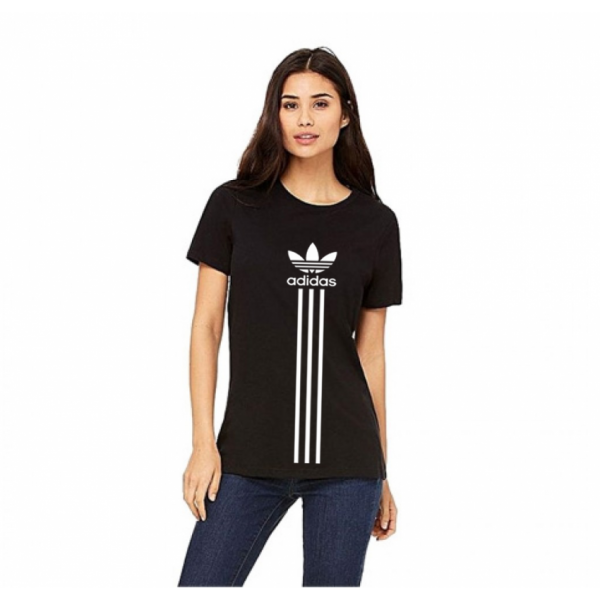 Black adidas Printed Cotton T shirt For Her - Buyon.pk