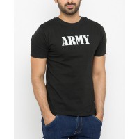Army Graphic Black Tshirts For Mens