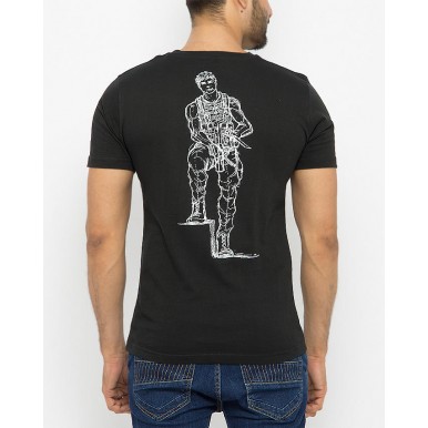 Army Graphic Black Tshirts For Mens