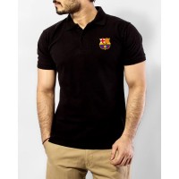 Barcelona Logo Cotton Polo T shirt for Men