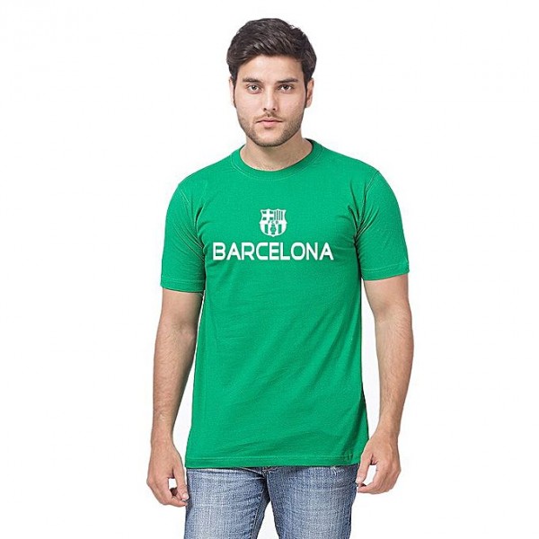 Green Barcelona Printed T shirt For him