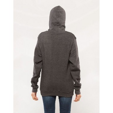 Charcoal Zipper Hoodie For Her