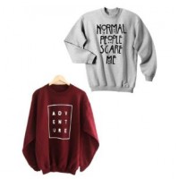 Pack of 02 Printed Sweat Shirts in Grey and Maroon Color