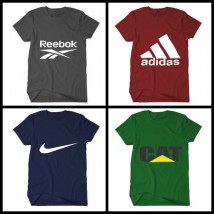 Pack of 04 Branded Style Logo T-Shirts For Him