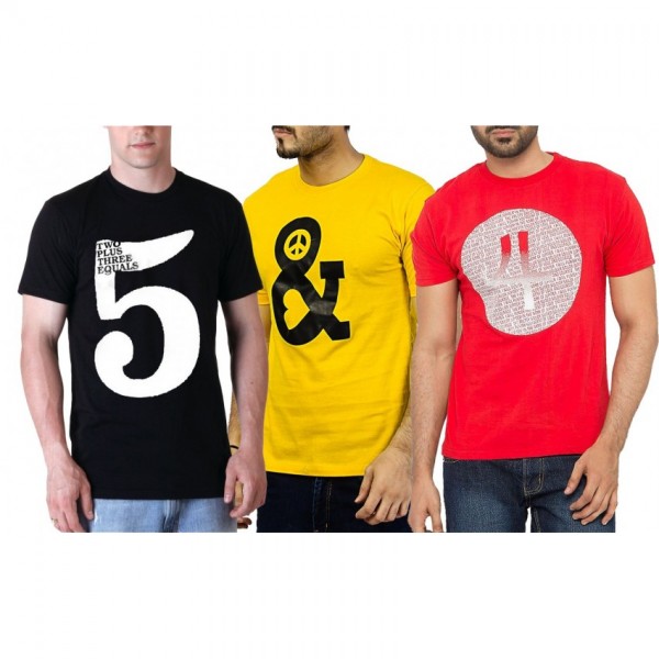 Pack of 03 Graphics T shirts for Him - MT23
