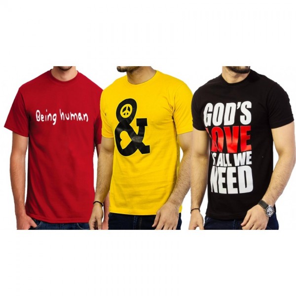 Pack of 03 Graphics T-shirts  For Him