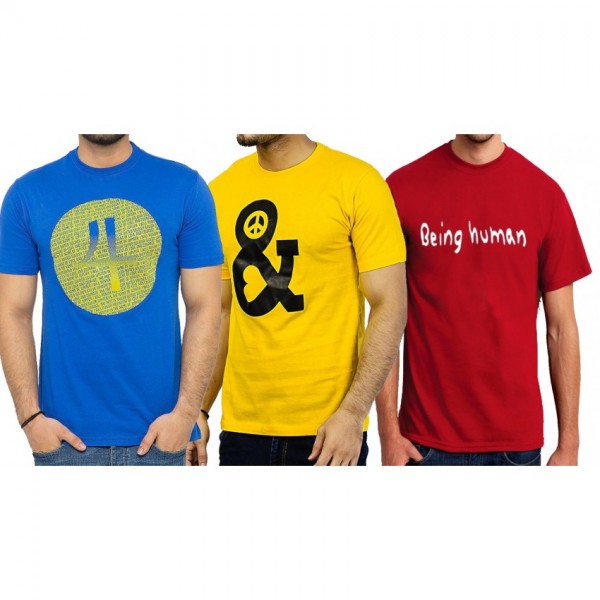 Pack of 03 Stylish Cotton T shirts for Men