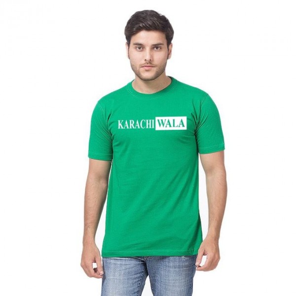 Green Karachi Wala Graphics T shirt Buyon.pk