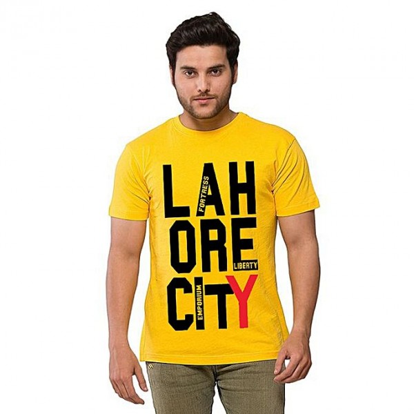 Yellow Lahore City Printed T shirt