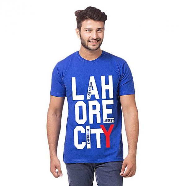 Buy Royal Blue Lahore City Printed T shirt online in Pakistan Buyon.pk