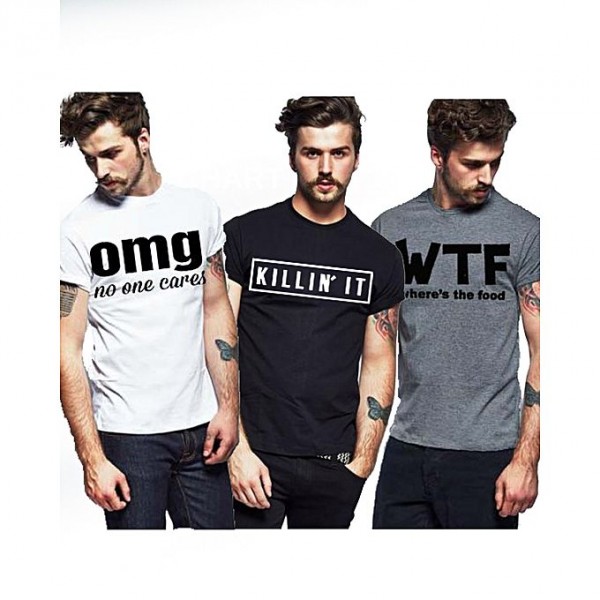 Pack of 03 colors Printed T shirts For Him