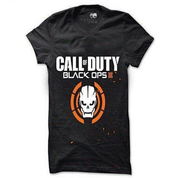 Black Color Call Of Duty Printed T shirt For Him
