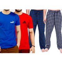 Combo of 02 T shirts With 02 Trousers for him