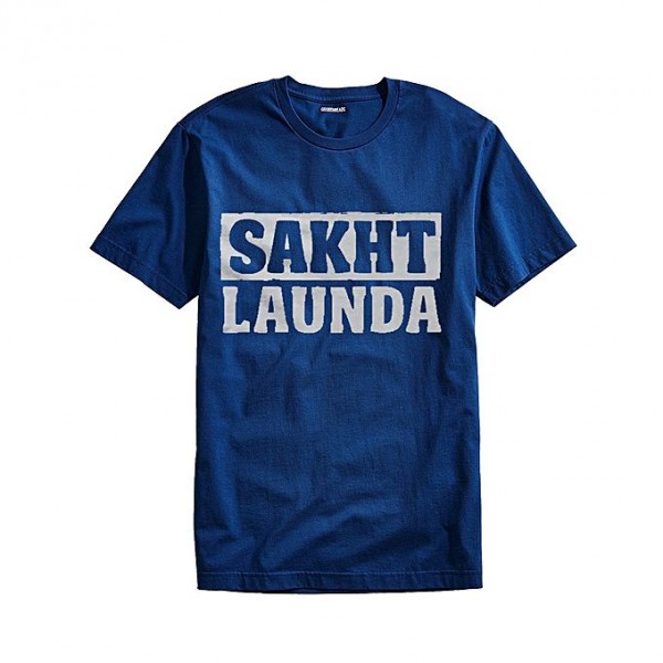 Navy Blue Sakht Launda Printed T shirt