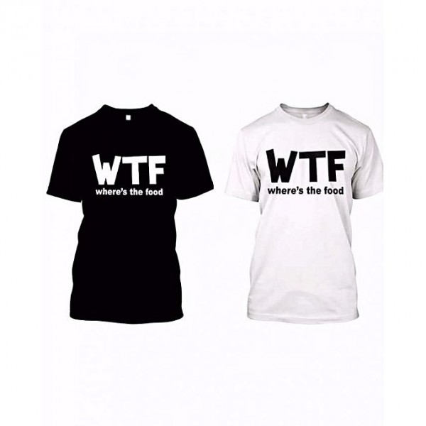 Pack of 02 WTF Printed Cotton T shirts