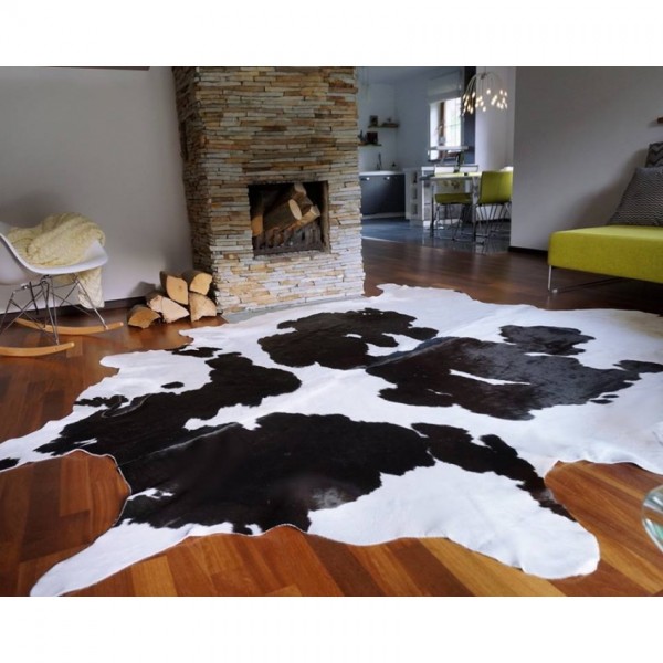 Buy Brazilian Black And White Cowhide Rugs Online In Pakistan