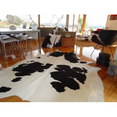 Buy Brazilian Black And White Cowhide Rugs Online In Pakistan