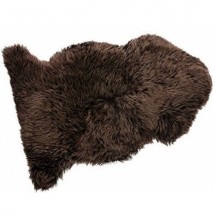 Natural brown sheepskin rug 