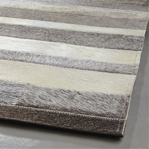 Buy Gray Stripes Cowhide Patchwork Rug Grey cowhide rug Exclusive