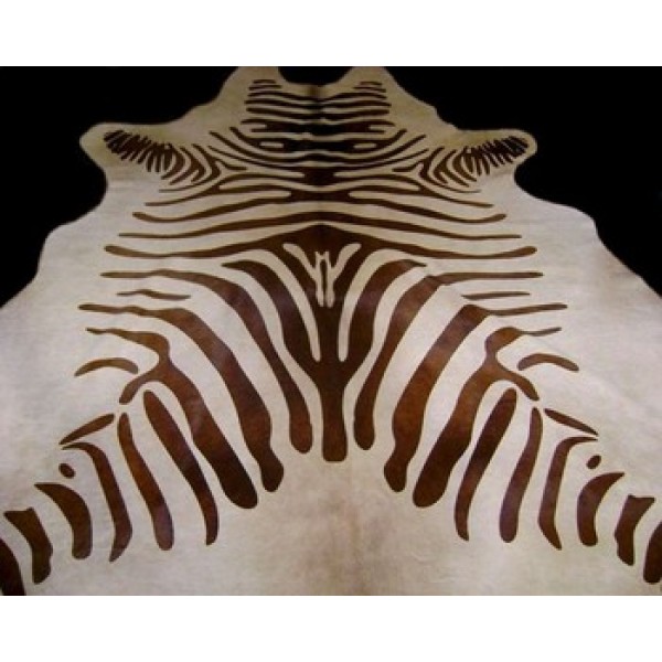 New Designer Brown Zebra Print Cowhide Rugs Buyon.pk
