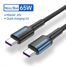 Kuulaa 65W PD USB Type-C Fast Charging Cable 1M Blue