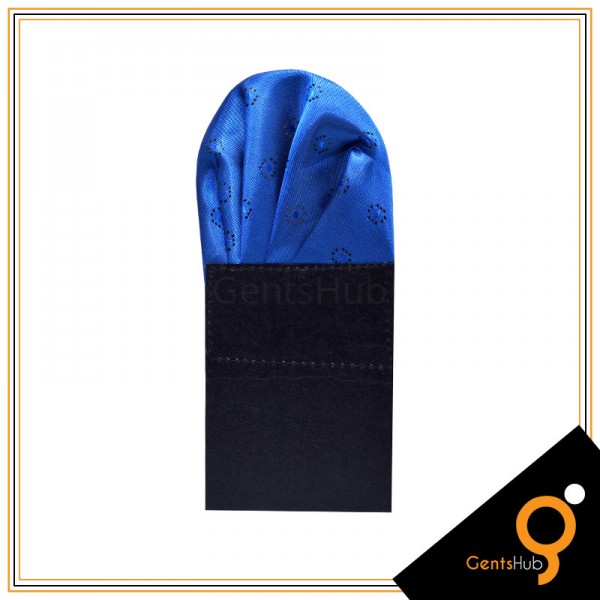 Blue Dot Style Silk Pocket Handkerchief for Men