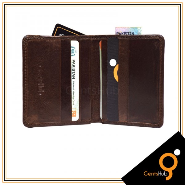 Gentshub Brown Leather Card Holder With Wallet For Men In Stan On Pk - Picture Holder For Wallet