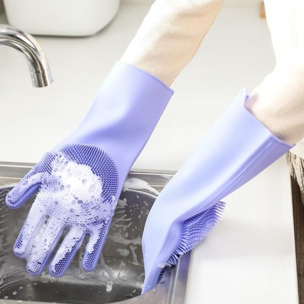 Multi-Purpose Washing Gloves with Scrubber