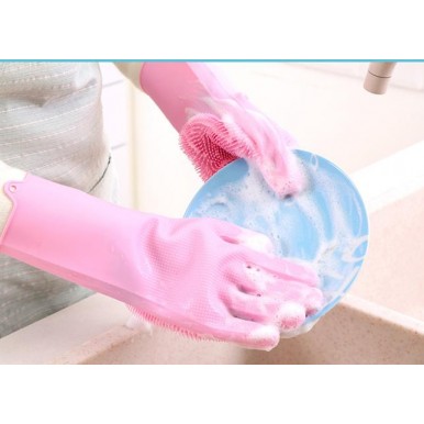Multi-Purpose Washing Gloves with Scrubber