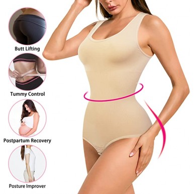 Nebility Women Waist Trainer Bodysuit Slim Full Body Shapewear