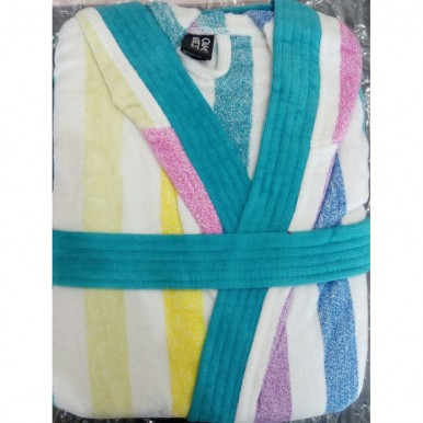 Multi Color Towel Gown - Bath Robe