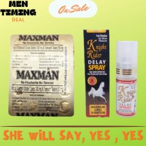 Original Men Sex Delay Timing Spray Cream & Tablet Maxman For Men Deal no 23